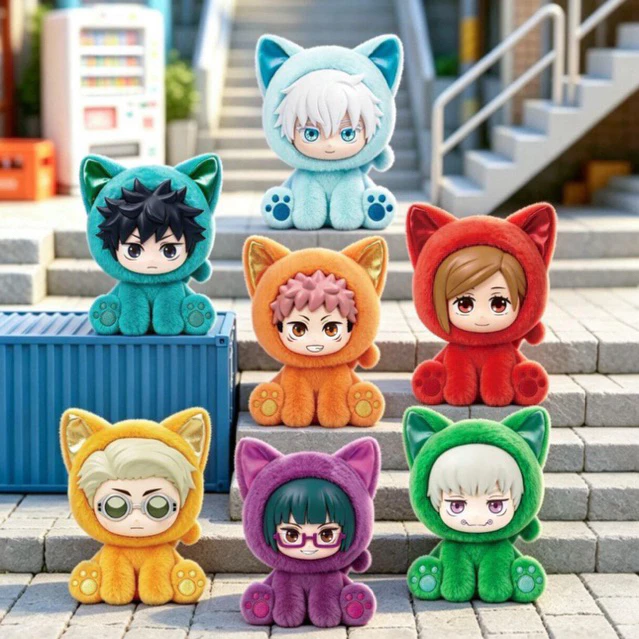 พร้อมส่ง Jujutsu Kaisen Season 2 Cat Sitting Plush Figure Blind Box