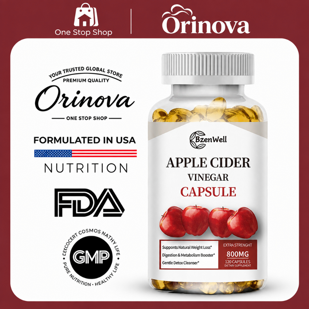 BzenWell Apple Cider Vinegar อาหารเสริม น้ำส้มสายชูแอปเปิล ดูแลระบบย่อย ปรับสมดุลร่างกาย บำรุงร่างกายทั่วไป [120 แคปซูล]