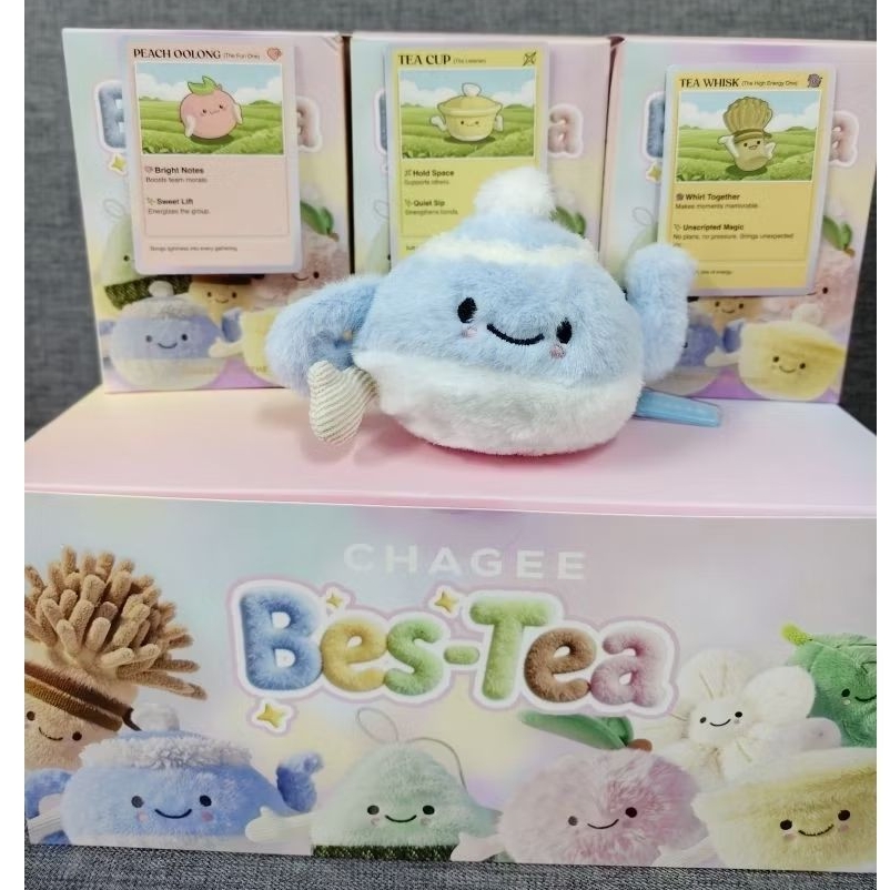 ตุ๊กตาพวงกุญแจ ชาจี Chagee Bes-Tea Crew Blind box 📦เช็คการ์ดยังไม่แกะตัว เลือกได้เลย😎