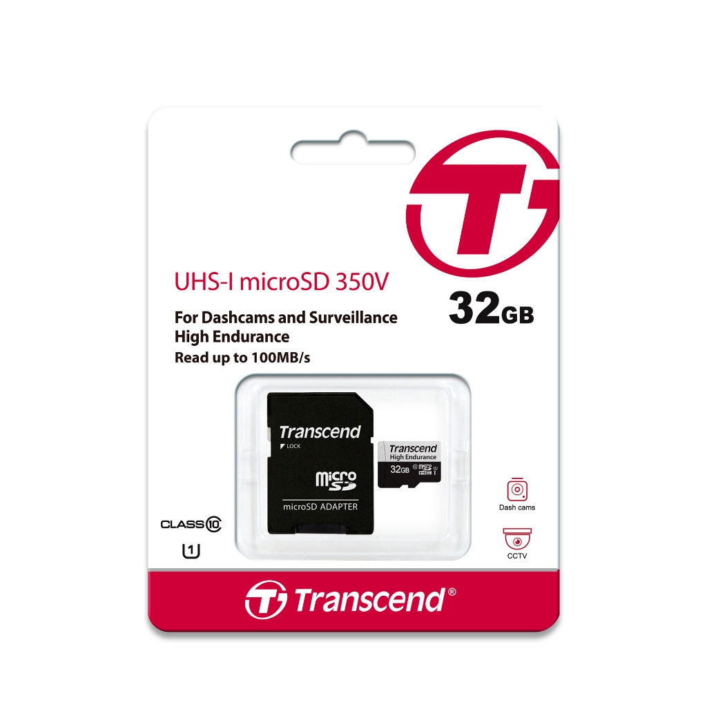MicroSD Card 32GB High Endurance : USD350V : Transcend -รับประกัน 2 ปี- มีใบกำกับภาษี-TS32GUSD350V