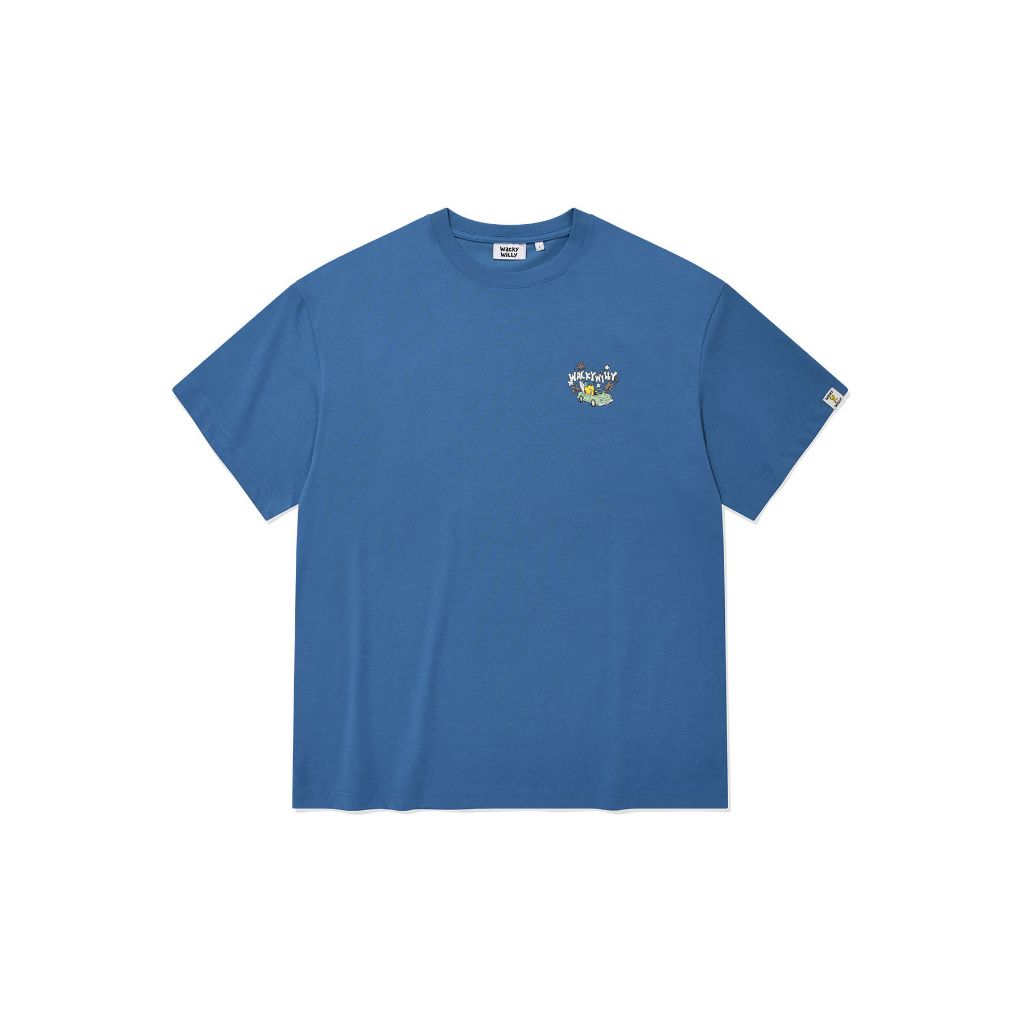 WACKY WILLY เสื้อยืดรุ่น KIKY HAWAIIAN SHORT SLEEVE T-SHIRT BLUE Unisex (80232SHWSSU_S6BLXX) — صورة 2