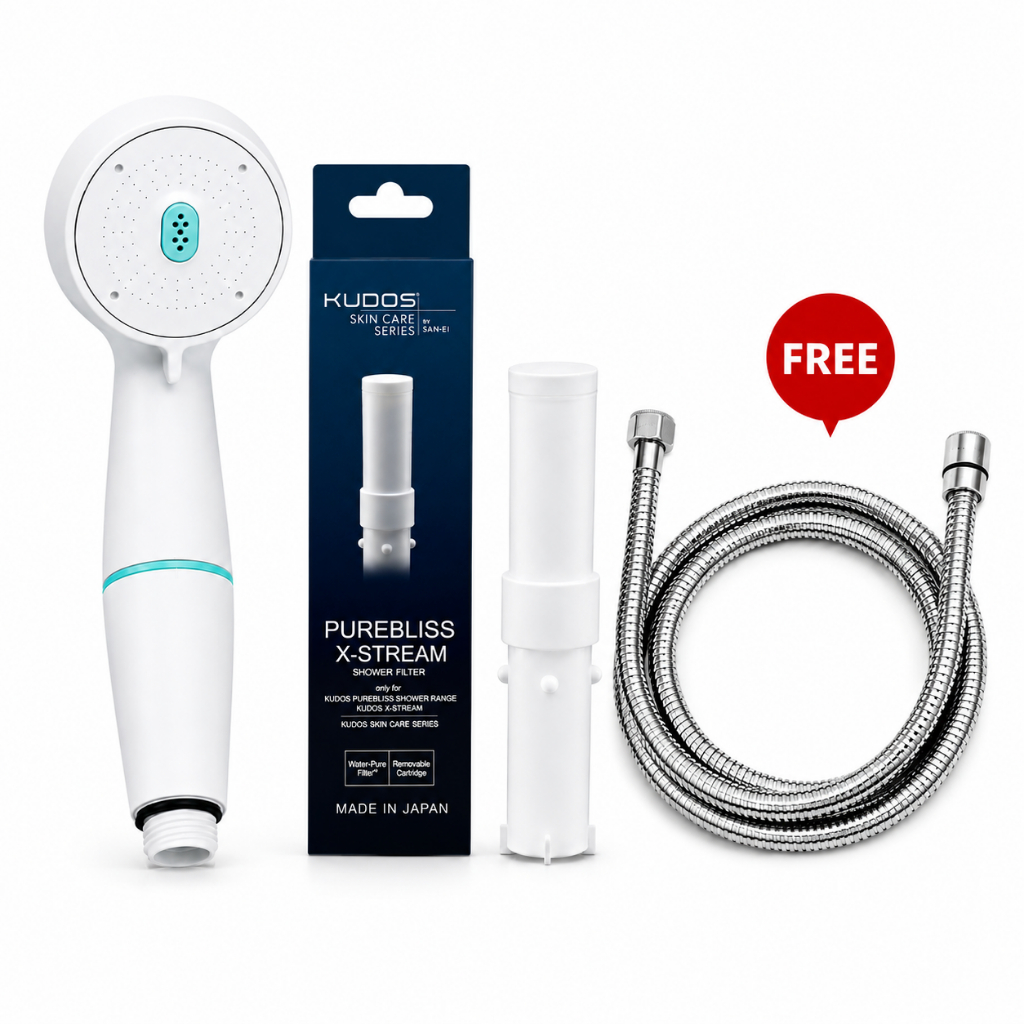 KUDOS X-Stream (Hydro Massage) ฝักบัวนวดบำบัด แรงดันสูง สายน้ำไหลแรง ฝักบัวจากประเทศญี่ปุ่น สีขาว