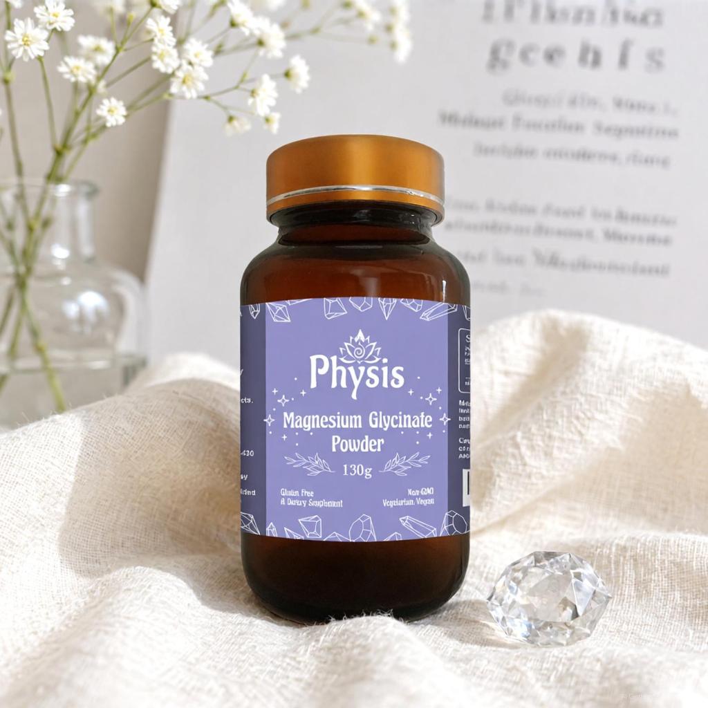 Physis l Magnesium Glycinate Powder 130g l Macrobiotic World Natural Efe l Magnesium Powder