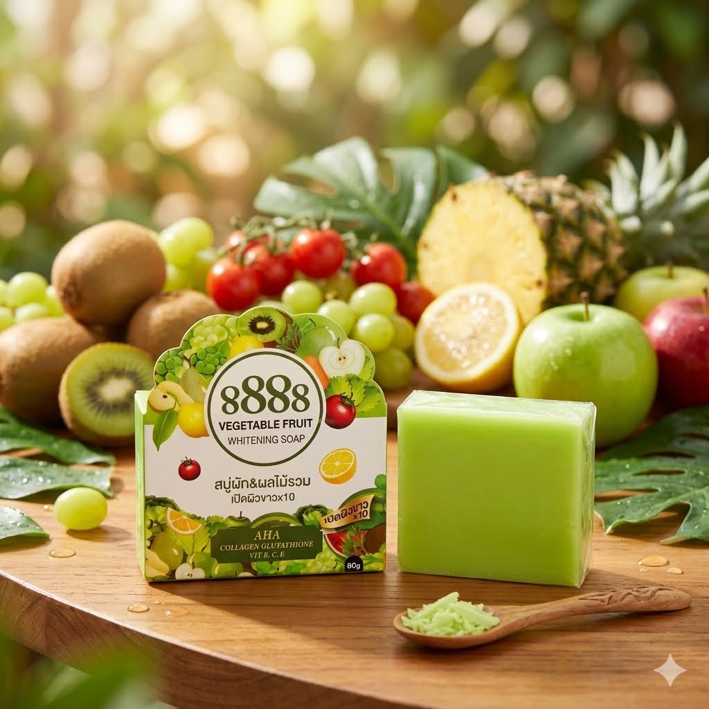 สบู่8888ผัก&ผลไม้รวม 80 g