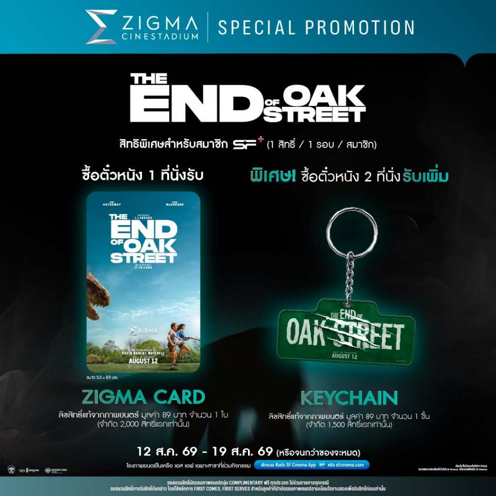 Photo Card The End of Oak Street มหาภัยสุดถนนโอ๊ค แท้จาก SF Cinema พวงกุุญแจ Dolby Card Zigma Card 2026 Anne Hathaway