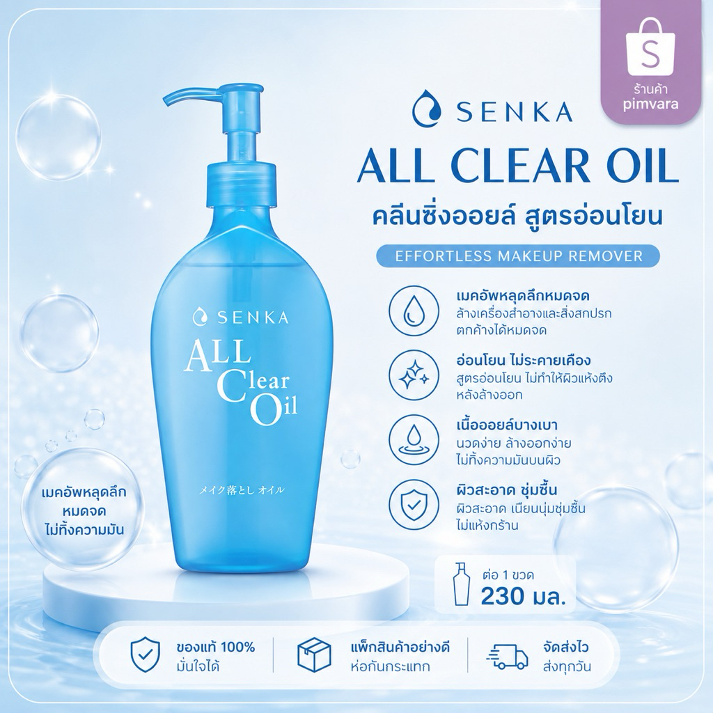 หมดอายุปี 28💧SENKA All Clear Oil 230 ml