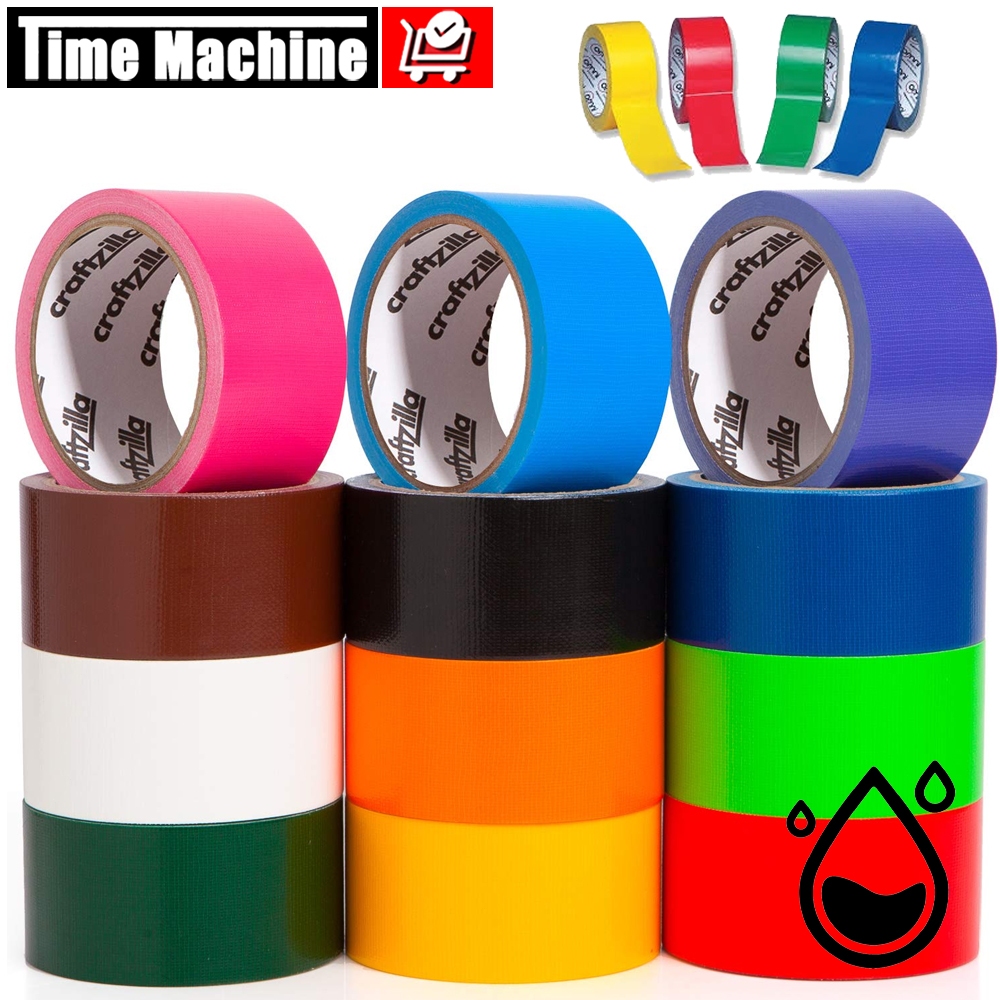 เทปผ้า เทปแลคซีน Cloth tape ​​เทปผ้า 2 นิ้ว​​ ยาว10หลา 8สีสด