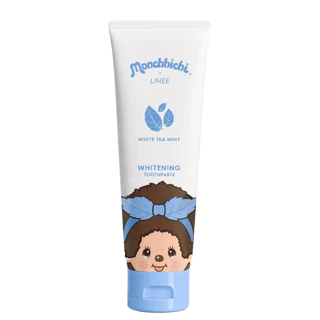 [สินค้าพร้อมส่ง]ยาสีฟันLinee x Monchhichi ลิขสิทธิ์แท้ กลิ่นชาขาวมิ้นต์ | สุ่มฟรี พวงกุญแจมอนชิชิ 1ชิ้น ทุกกล่อง