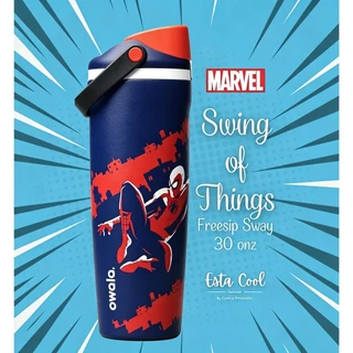 【ของแท้ 100%】Owala FreeSip Sway Spider-Man 30oz/32oz แก้วเก็บความเย็น สแตนเลส304 BPA Free พร้อมส่ง