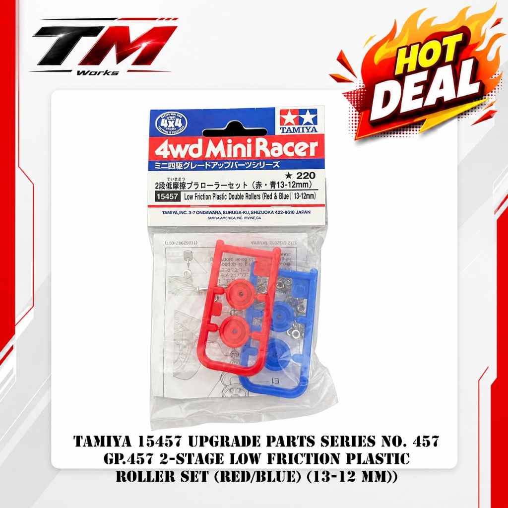 Tamiya 15457 Upgrade Parts Series No. 457 GP.457 2-Stage Low Friction Plastic Roller (13-12) 🔥โรลเลอ