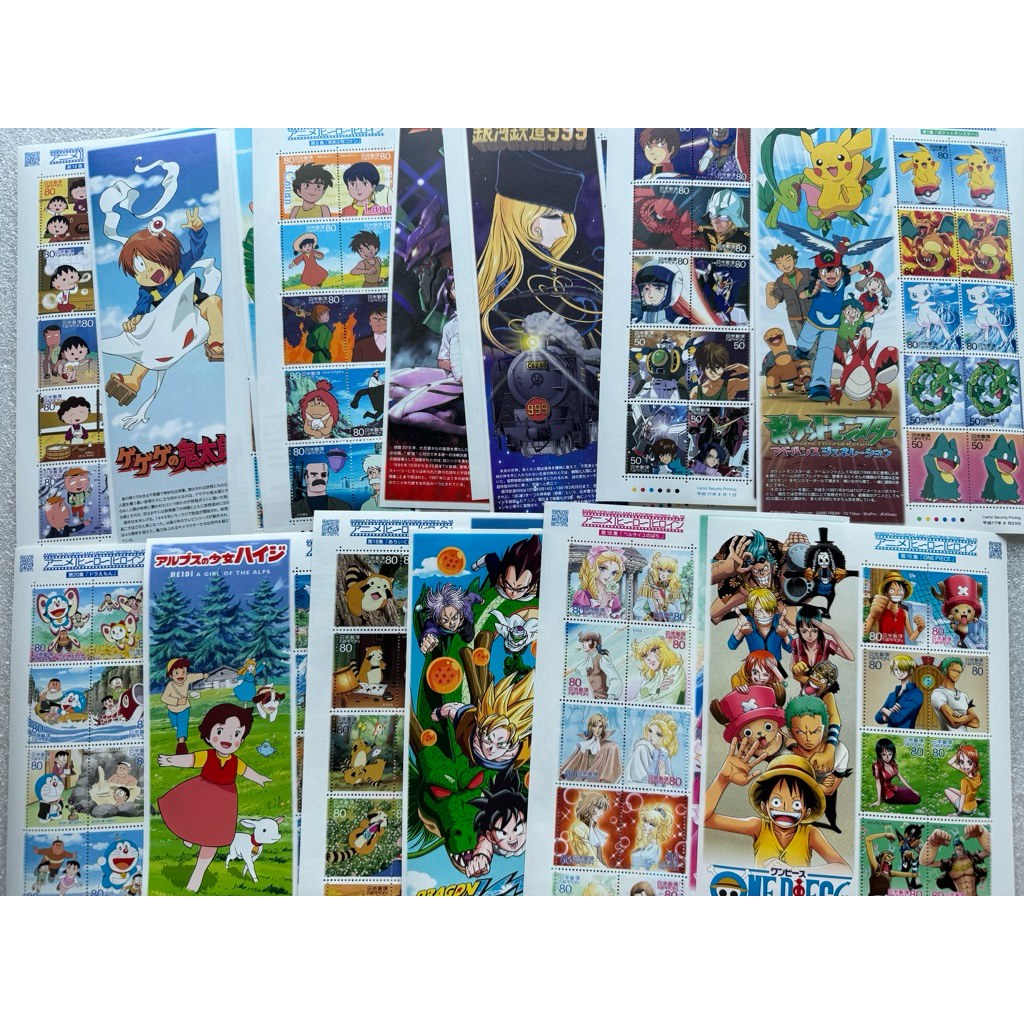 แสตมป์￼การ์ตูนชุด Animation Hero and Heroine ปี2005-2013