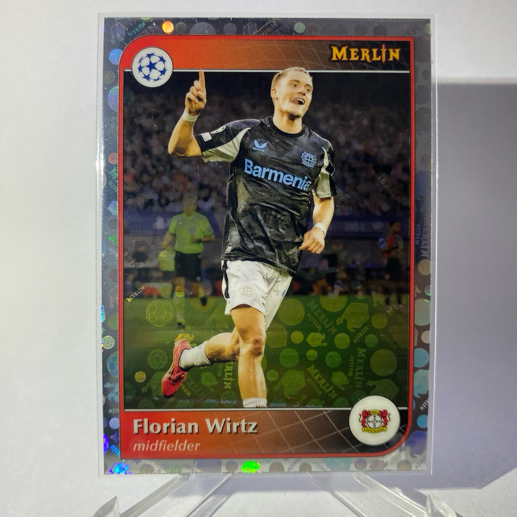 การ์ดนักฟุตบอล FLORIAN WIRTZ, BAYER 04, MERLIN COLLECTIONS, TOPPS MERLIN 2025, No.10, (merlin)
