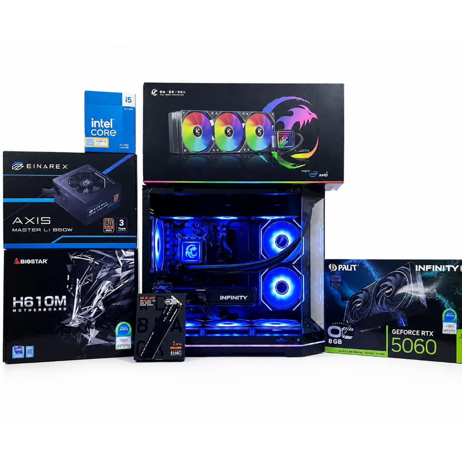 ✅ชุดคอม I5-14400+RAM 16GB+RTX 5060 8GB+M.2 500G✅