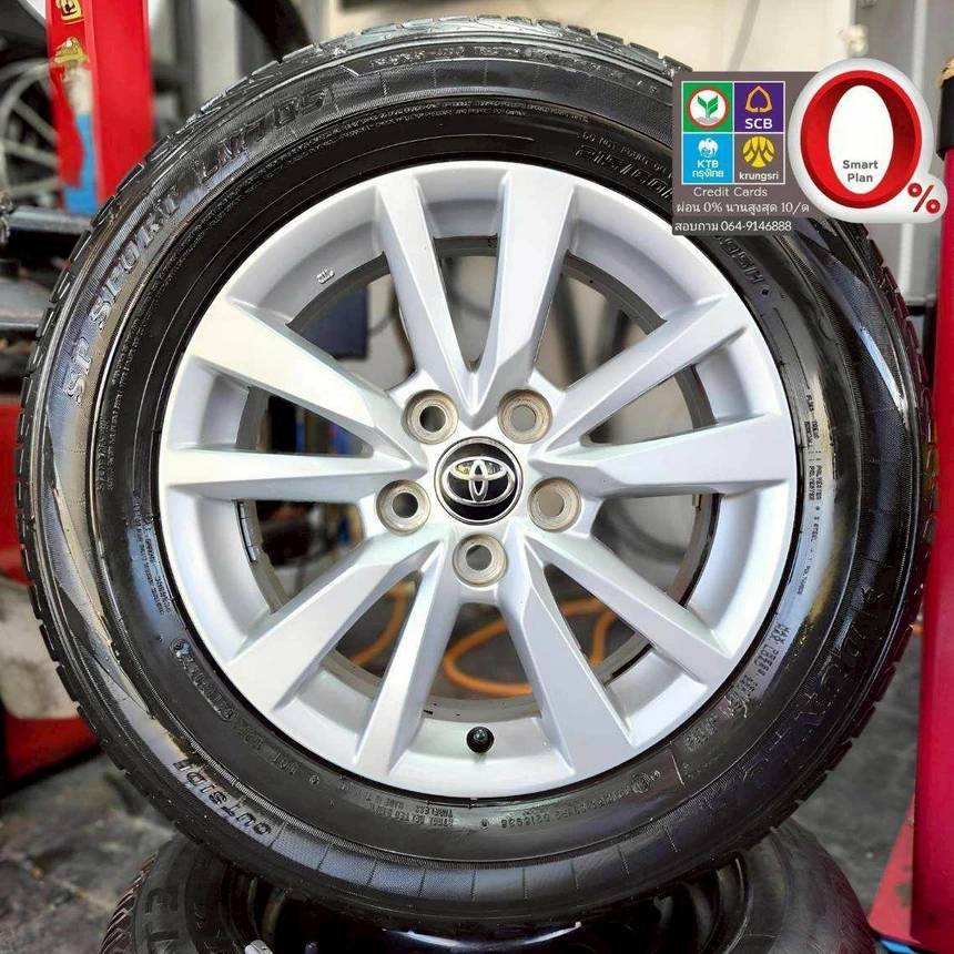 (4ล้อพร้อมยางมือสอง) ล้อ Camry ขอบ 16 5 รู 114 หน้าหลังกว้าง 6.5 J ET 40 2419269  55555