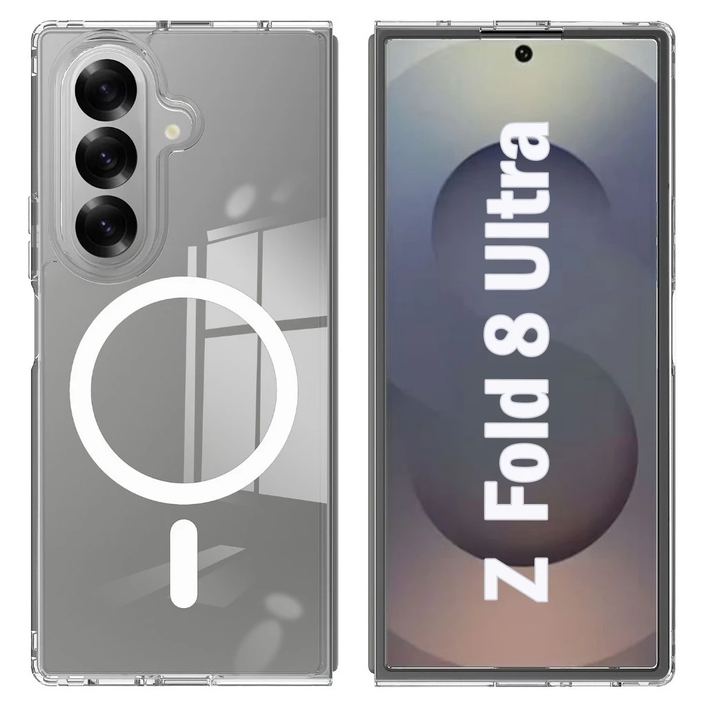 เคสใส เคสแม่เหล็ก Samsung Z Fold 8 Ultra / Fold 7 / Fold 6 / Fold 5 เคสชาร์จไร้สาย Z Fold8Ultra / Fold7 / Fold6 Magnetic