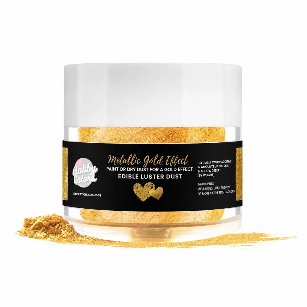 ผงชิมเมอร์สีทอง (Food Grade) ผงทอง กินได้ สำหรับปัดตกแต่งเค้ก อาหาร เครื่องดื่ม | Edible Food Grade Addtive