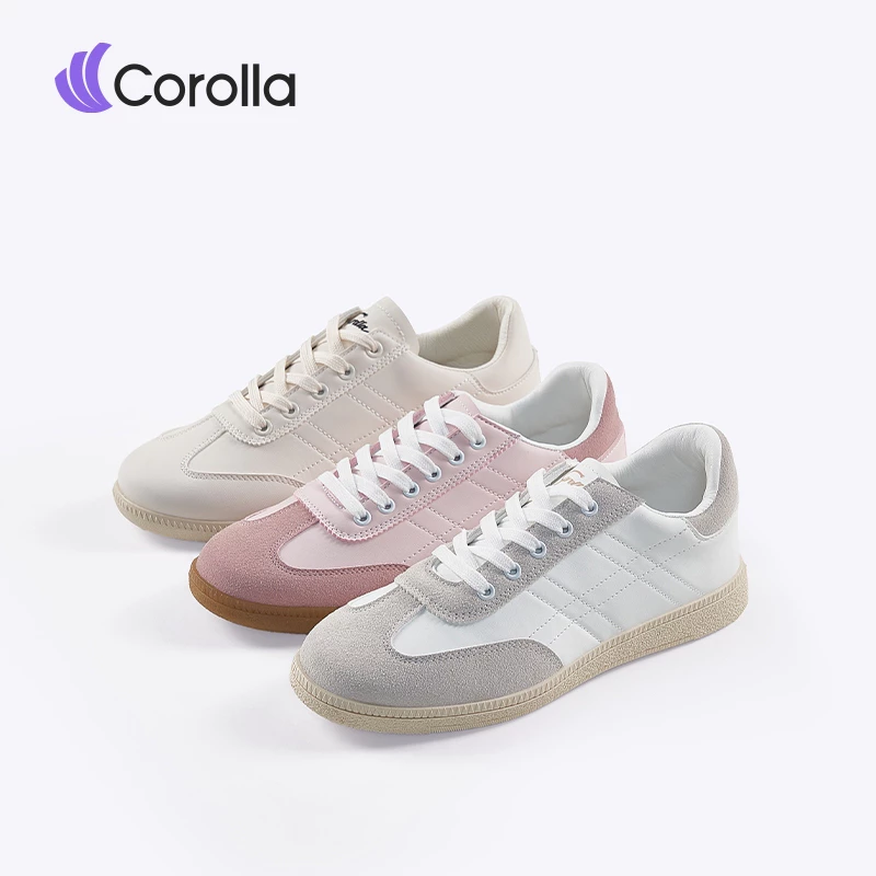 Corolla Shoes รองเท้าแฟชั่นผู้หญิง ทรงลำลอง ดูดซับแรงกระแทก ต้านเชื้อแบคทีเรีย หนังพียู กันละอองน้ำ