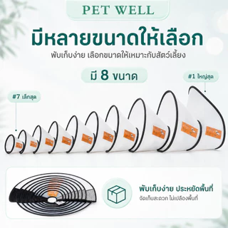 ปลอกคอกันเลีย PETWELL ลำโพงกันเลีย คอลล่ากันเลีย สัตว์เลี้ยง สุนัข หมา แมว คอลล่าแมว คอลล่าหมา