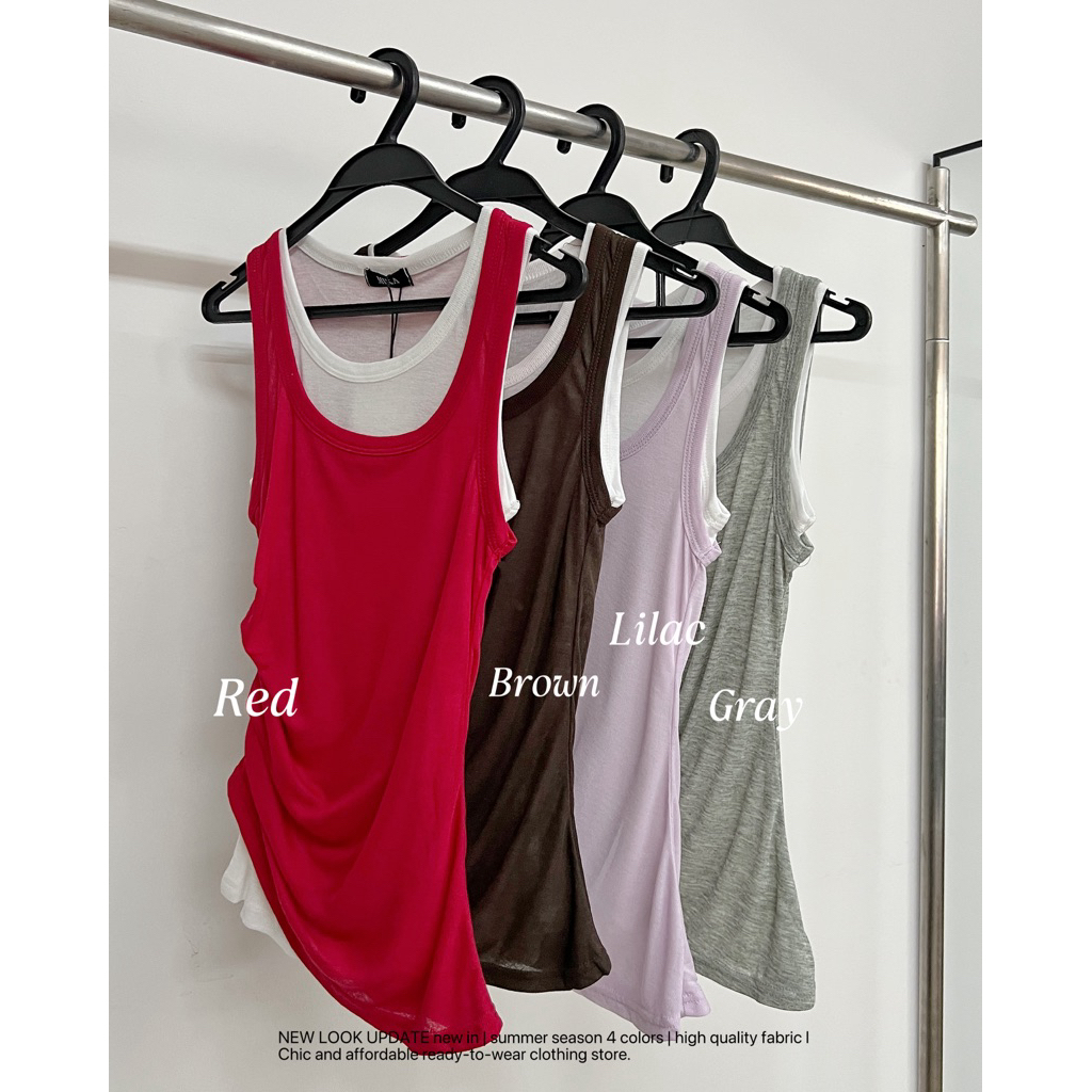 25SUMMER T19 - Layer tank เสื้อกล้ามสองชั้น