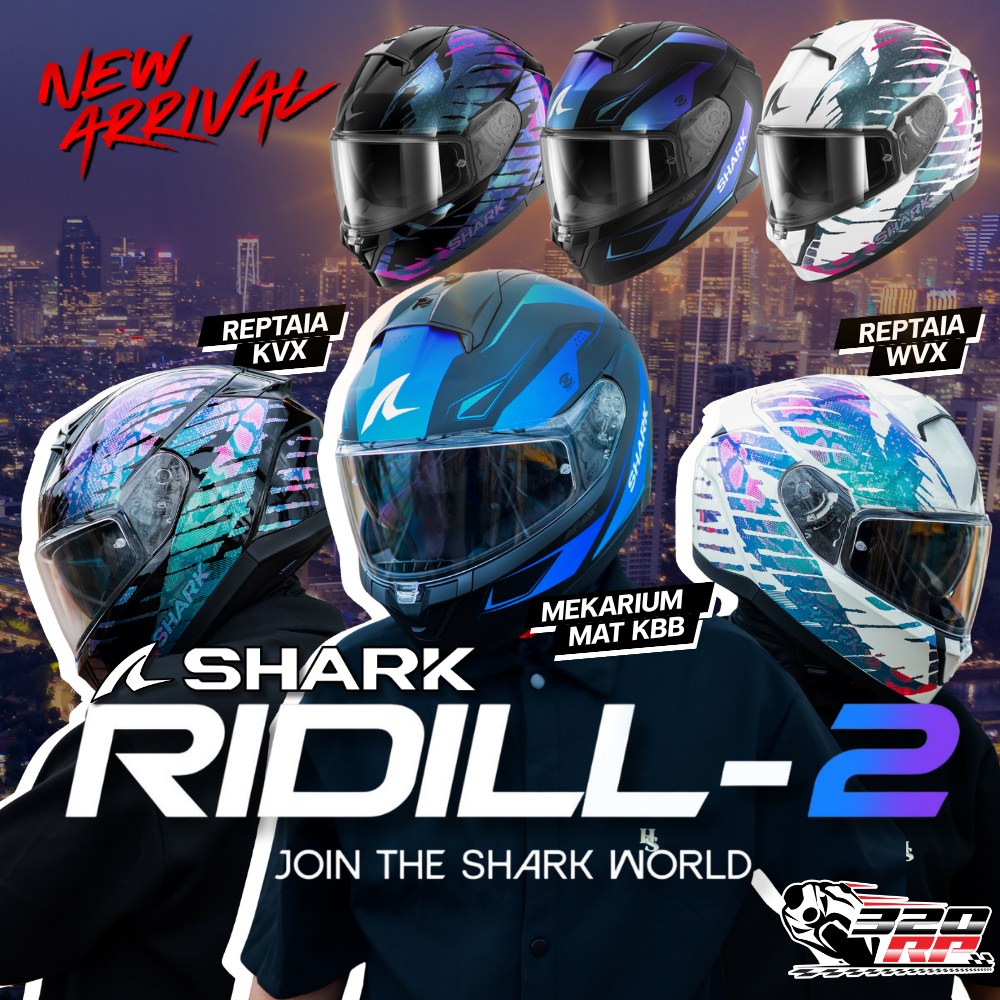 หมวกกันน็อคเต็มใบ SHARK RIDILL 2 / RIDILL 1.2 ของแท้ !! 320SP ราชพฤกษ์