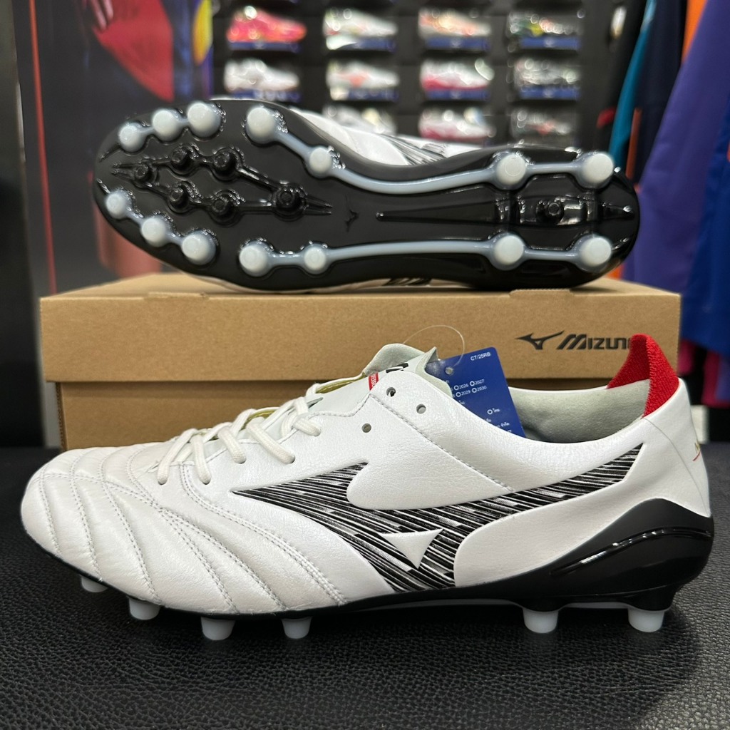 MIZUNO MORELIA NEO V ELITE AG รองเท้าฟุตบอล ตัวท็อป สตั๊ด หญ้าเทียม ปุ่ม AG มิซูโน่ แท้