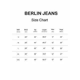 Berlin jeans - กางเกงยีนส์ขายาว ผ้ายีนส์เอวสูง ฟอกเฟด แต่งดีเทลขาด (ส่งด่วน)