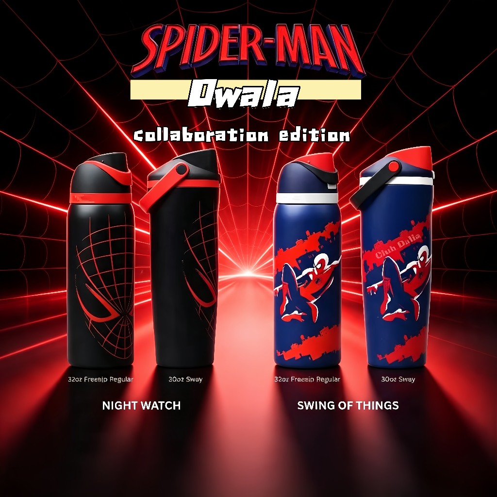 (ของแท้ 100%) Owala Marvel Spider-Man FreeSip Sway Bottle แก้วเก็บความเย็น