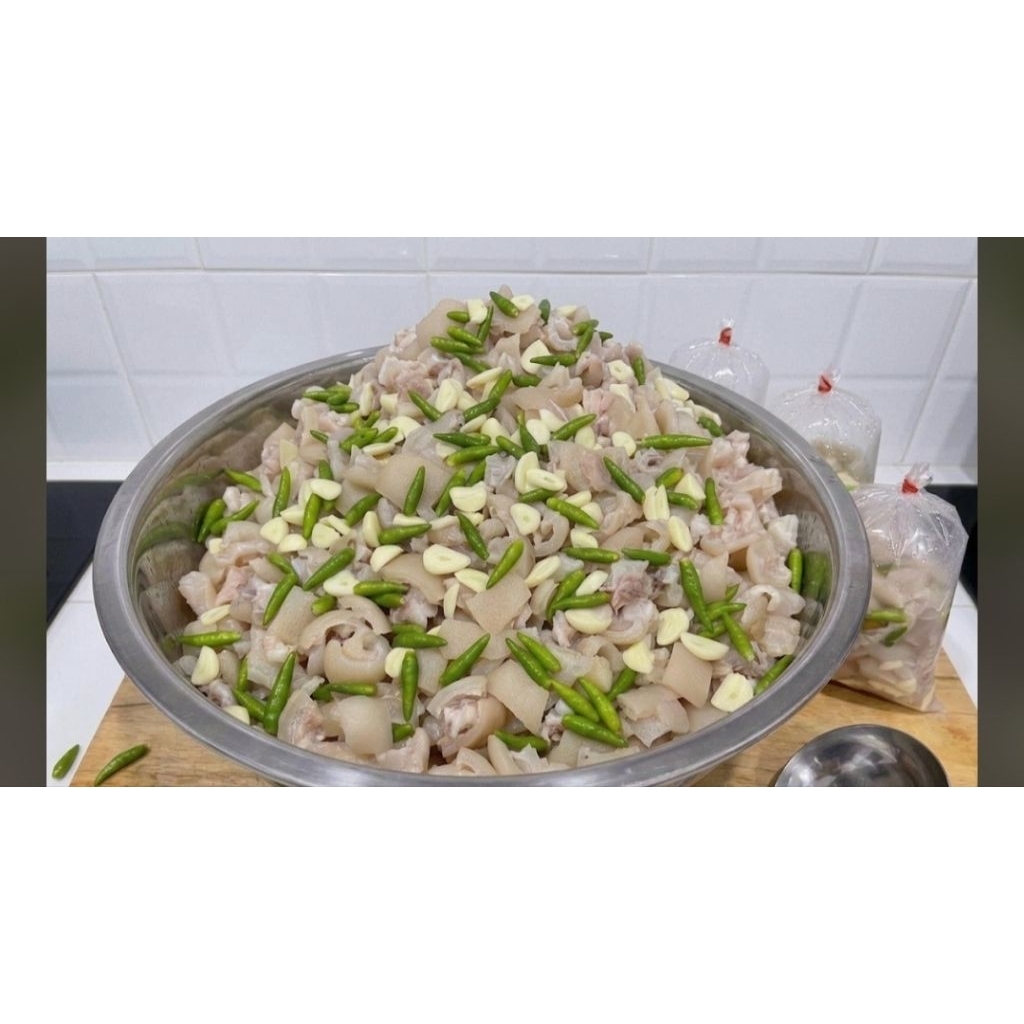 ส้มตีนวัว ส้มหนังวัว ล้วนไม่ผสมผักดองกระปุก1กิโล