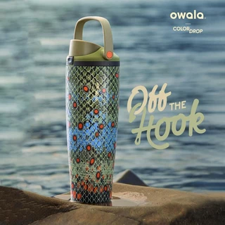 Owala Hook Closure FreeSip Sway 30oz ขวดน้ำเก็บอุณหภูมิ สแตนเลส304 มีหูหิ้ว กันรั่ว BPA Free ใช้ได้ทั้งดูดและจิบ