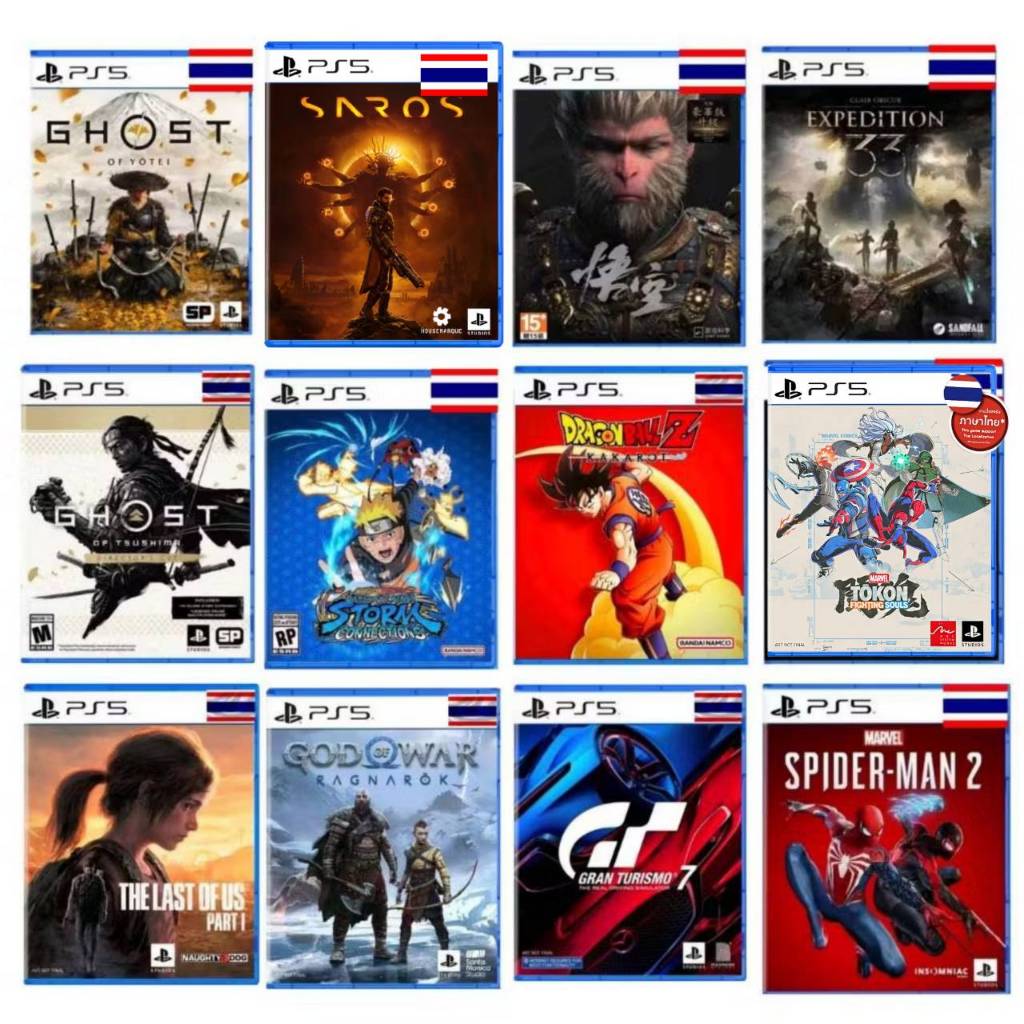 (มีส่งด่วน) PS5 GAME รองรับภาษาไทย the last of us, god of war, Ghost of tsushima, ronin, Spider-man 