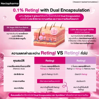 Nectapharma Ageless Dual Encap 0.1% Retinal Serum เนคตาฟาร์มา เอจเลส ดูอัล เอนแคป 0.1 เรติแนล เซรั่ม ตึงแนลเซรั่ม