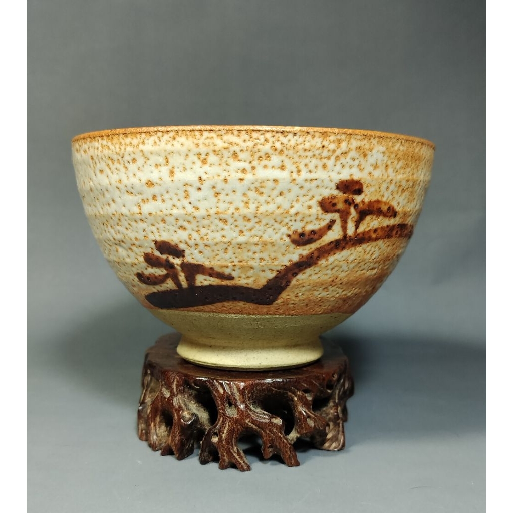 ถ้วยชงชามัทฉะ Chawan Shino (Shino Ware)โทนสีส้ม
