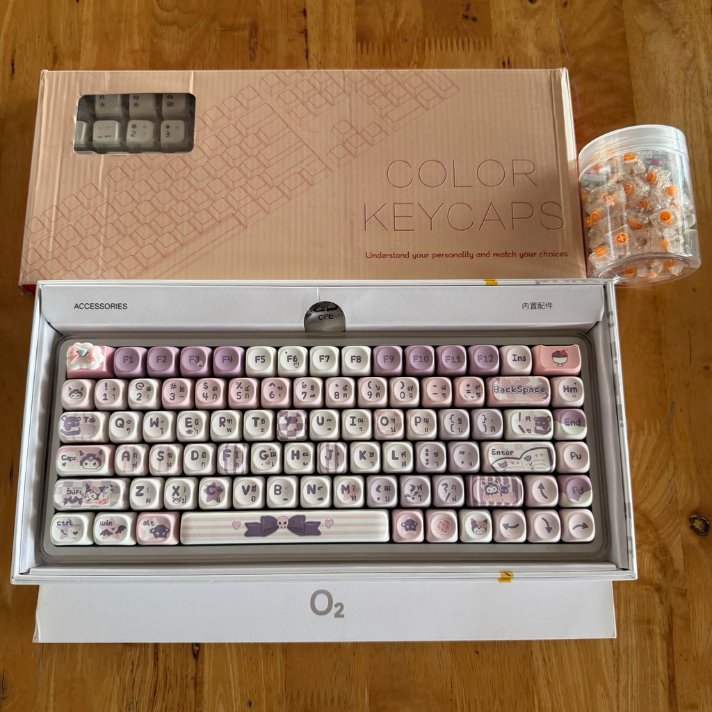 คีย์บอร์ด Melgeek O2 low profile พร้อม Switch & Keycap