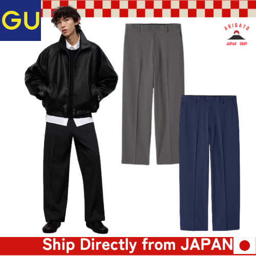 GU Men's Wide-Leg Straight-Cut Slacks MN   [ส่งตรงจากประเทศญี่ปุ่น ของแท้ 100%]