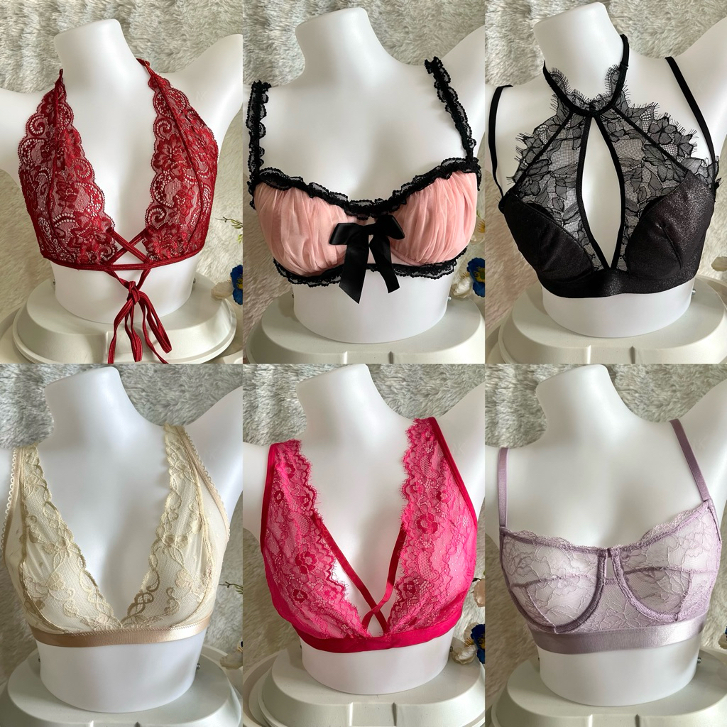 New🧸💖 บราลูกไม้สีสวยไร้โครง มีโครง บราลูกไม้ปักดอกสุดหรู ดีไซน์สวยหวาน ใส่สบาย เก็บทรงสวย บราเล็ต ฟองน้ำ Size Sถึง3XL🔥