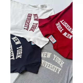 NEW YORK BABY TEES 🇺🇸 - เสื้อครอปทรงเข้ารูป ดีเทลงานปัก (ส่งด่วน)