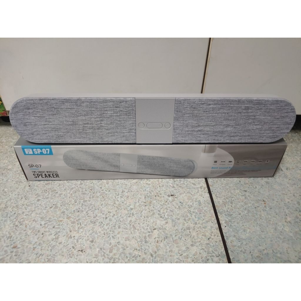 ลำโพง bluetooth​ เบสนุ่ม รุ่น SP-07 เสียงดี ( ขนาด ยาว 42 ซม. สูง 7 ซม.)​