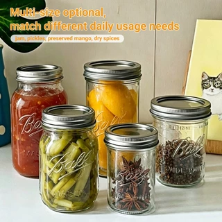 หนา Mason Jar ขวดแก้ว Airtight Clear Jars จบ,รักรักน่ารักแก้ว, แก้วเกาหลี, ขวดปิดจำเป็น, ขวดชาไข่มุก