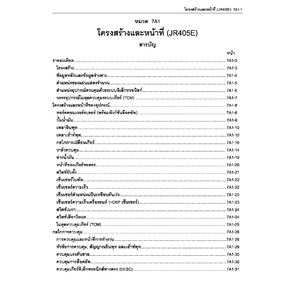 คู่มือซ่อมเกียร์(แผ่นดีวีดี)(ภาษาไทย) เกียร์ JR405E