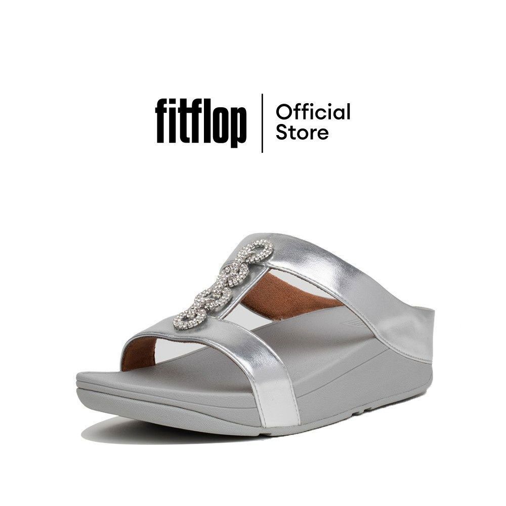 FITFLOP COMM-FINO SPARKLE SLIDES รองเท้าแตะแบบสวมผู้หญิง รุ่น CH1-011 สี Silver