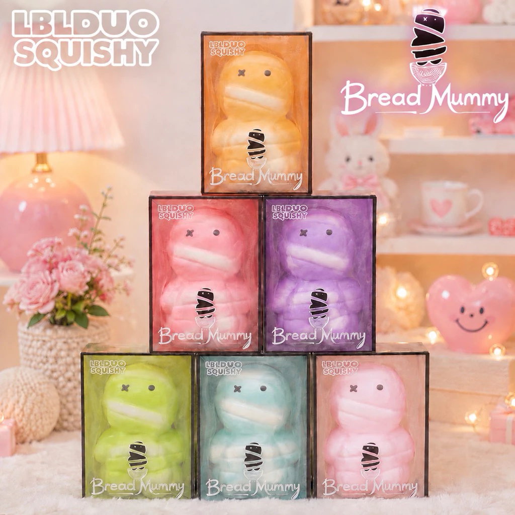( พร้อมส่ง ) LBLDUO Bread Mummy สกุชชี่น้องมัมมี่ ไซส์กลาง มีให้เลือก 6 สี บีบฟินน เนื้อดี น่ารักมากก สโลว์สุดๆ
