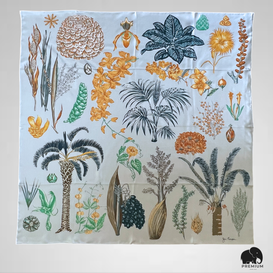 ผ้าพันคอผ้าไหม จิม ทอมป์สัน Silk scarf 33"x33" ALP02 Jim Thompson