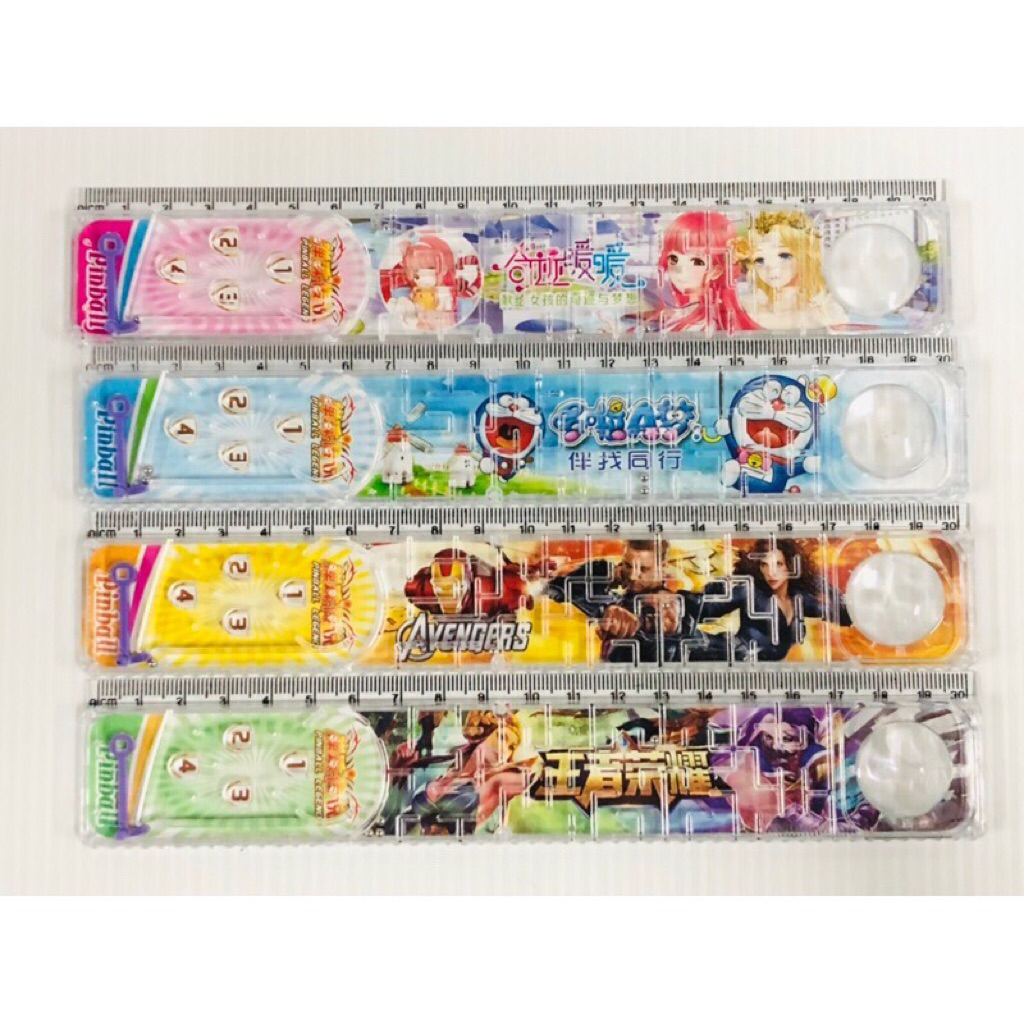 ไม้บรรทัดเกมส์ 20cm คละลาย แพคละ 1โหล
