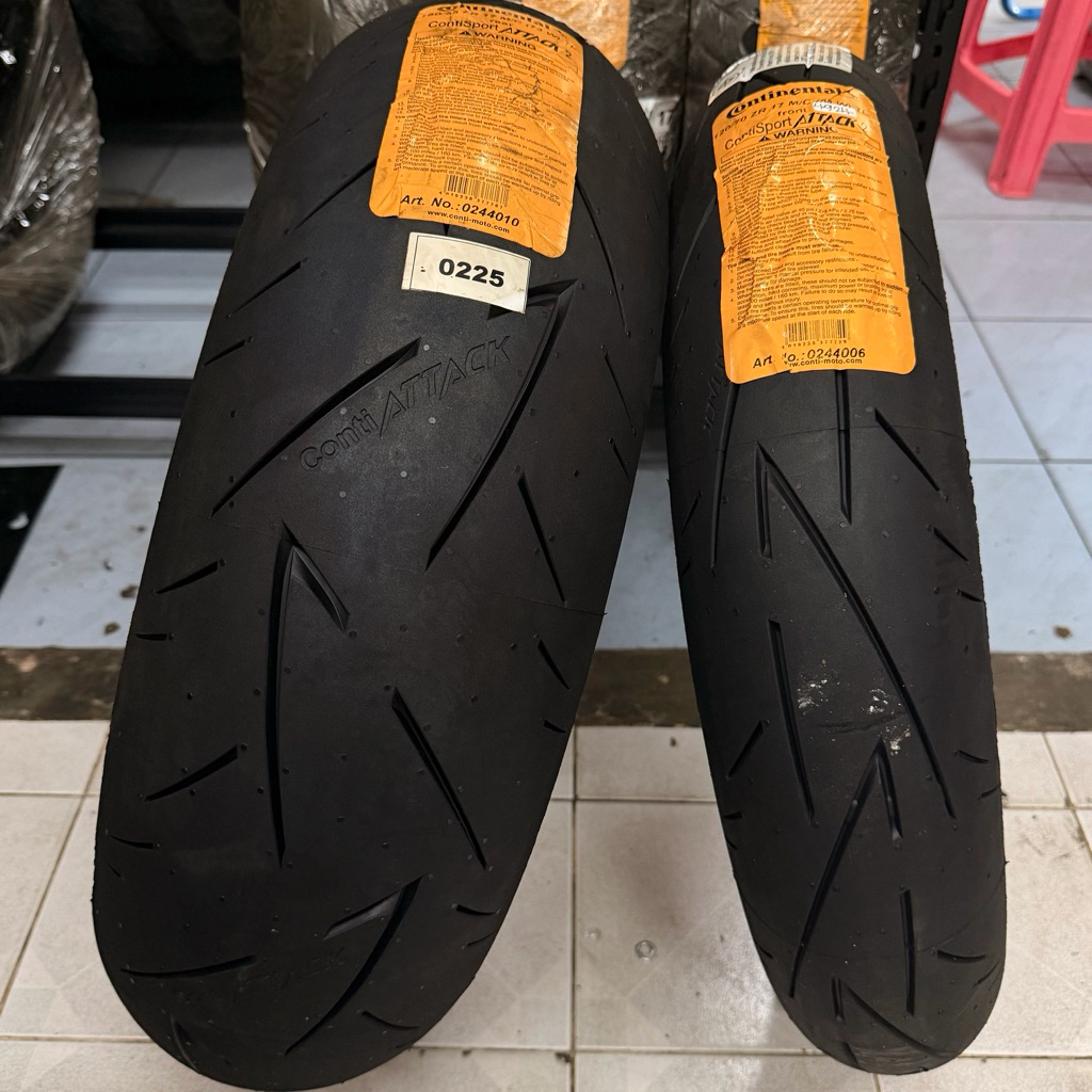 ยางcontisport attack2  120/70-17 180/55-17 ราคาคู่ละ