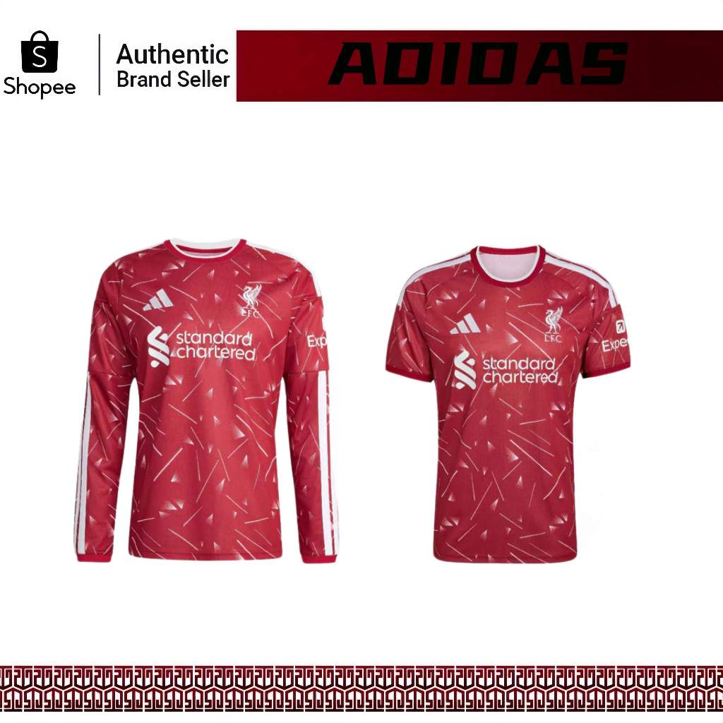 adidas × LIVERPOOL FC 26/27 HOME เสื้อฟุตบอลแขนยาว/แขนสั้น 2 แบบ ทรงเข้ารูป เหมาะสำหรับเล่นกีฬา