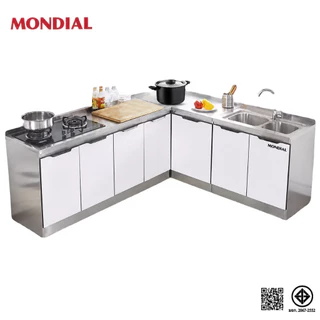 Mondial เคาเตอร์ครัว 304 สแตนเลส ตู้อ่างล้างจาน ตู้ซิ้งล้างจาน kitchen cabinet 80CM/100CM ตู้เก็บของสแตนเล