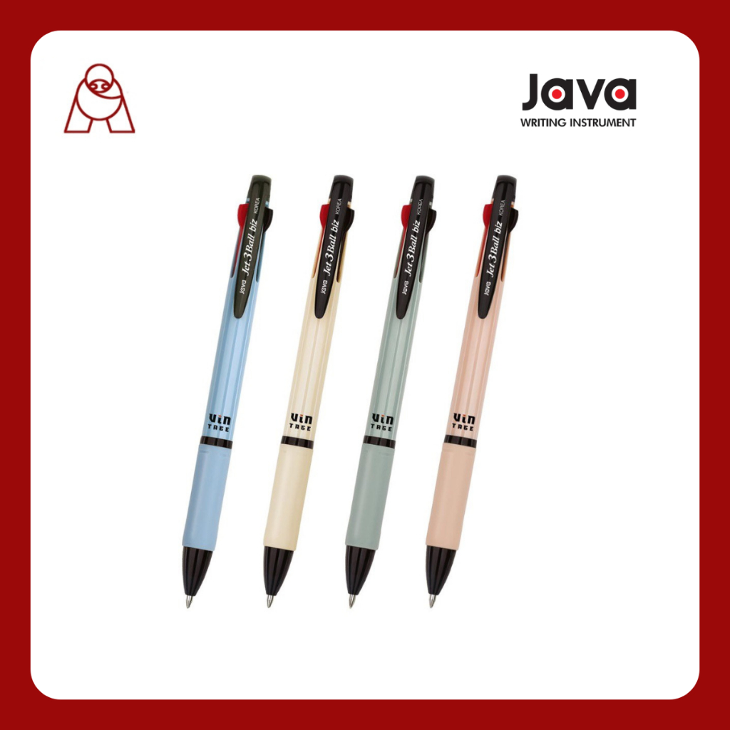 Javapen ปากกาลูกลืน รุ่น Jet 3 Ball BIZ Vintage 0.7 mm.