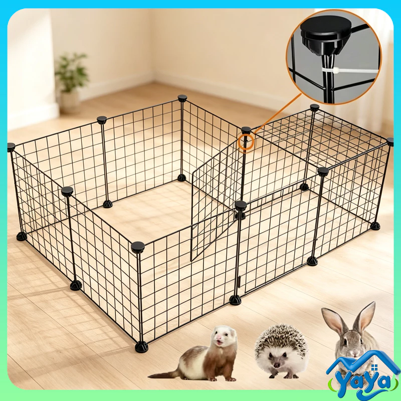 ชุด 12 ชิ้น 🐶 รั้วกั้นสุนัข😺 รั้วแมว DIY รั้วกั้นสุนัข คอกกั้นสัตว์ บ้านหนูแกสบี้ กรง