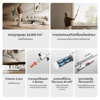 [NEW] Xiaomi Vacuum Cleaner P30 /G20 Lite แรงดูดสูงสุด 22,000 Pa แบตเตอรี่ใช้งานได้ยาวนาน 40 นาที หัวแปรงสองแบบ