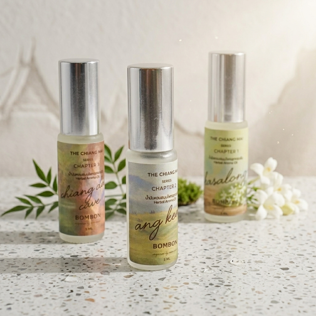 BOMBON Aroma Oil พิมเสนน้ำ กลิ่นเชียงใหม่ ซีรีส์ ขนาด 5 ml.